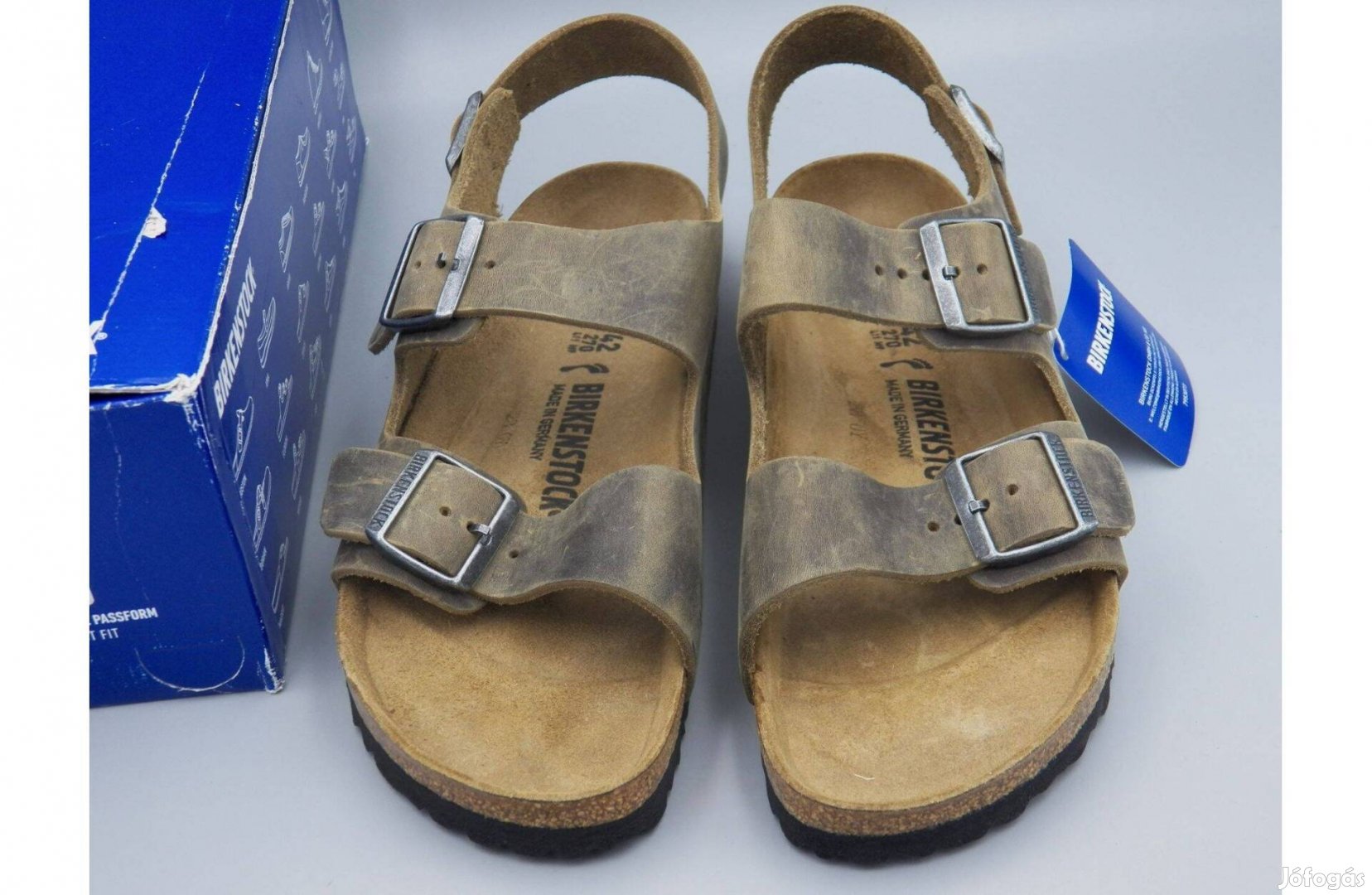 Új, Eredeti ! Birkenstock Milano teljes bőr szandál, 42 -es
