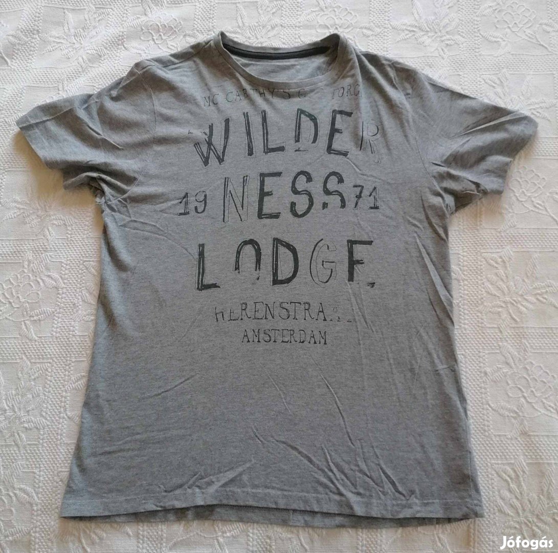 Új FF Divatos Férfi Uniszex Szürke Pamut Póló M méret