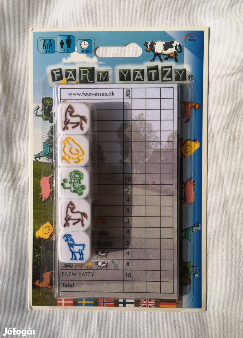 Új! Farm Yatzy, Farm állatok kockajáték