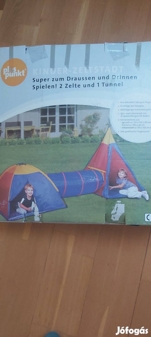 Új! Gyermek sátorszett olcsón eladó!