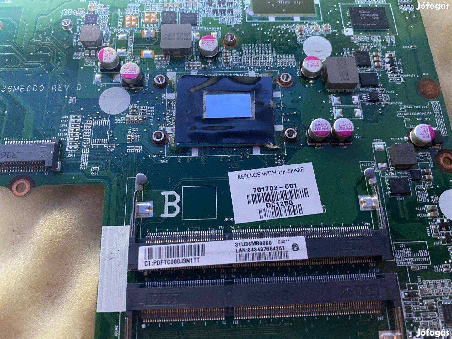 Új! HP Pavilion Sleekbok 15 hibás alaplap I5-3317U 630M 701702-501