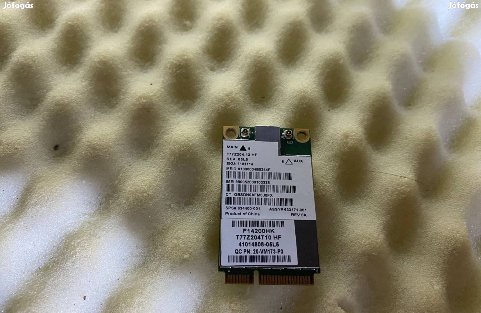 Új! HP Qualcomm Gobi3000 MC8355 Pcie HSDPA Evdo 3G modem 634400-001