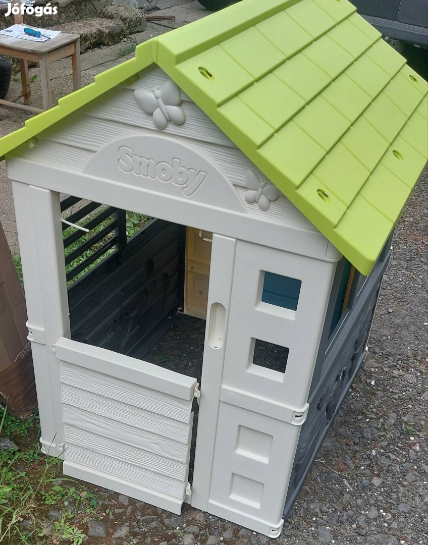 Új! Házikó Jolie New Grey Playhouse Smoby játszóház 
