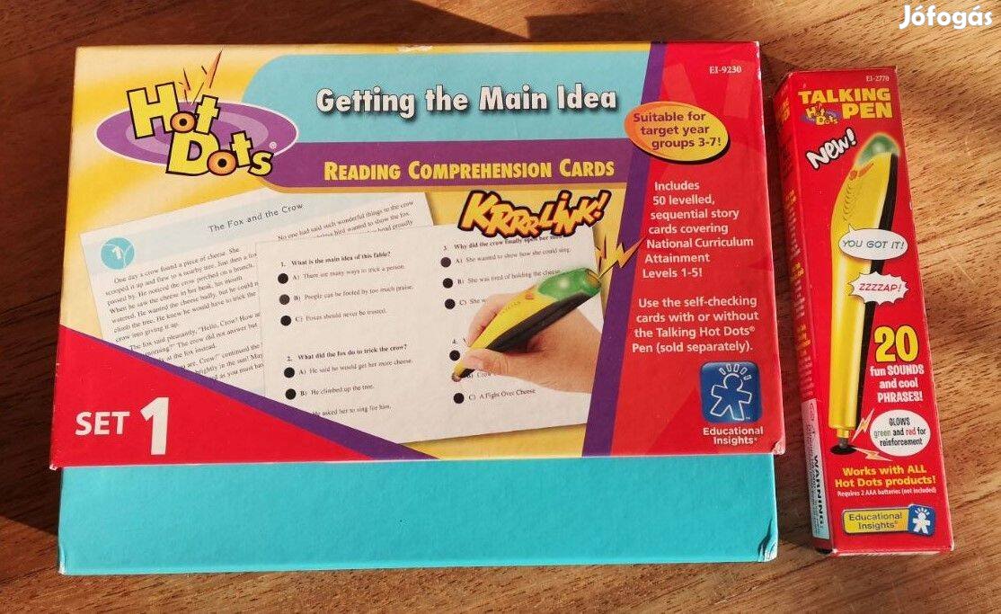 Új! Hot Dots Reading Comprehension Practice Cards - Getting the Main