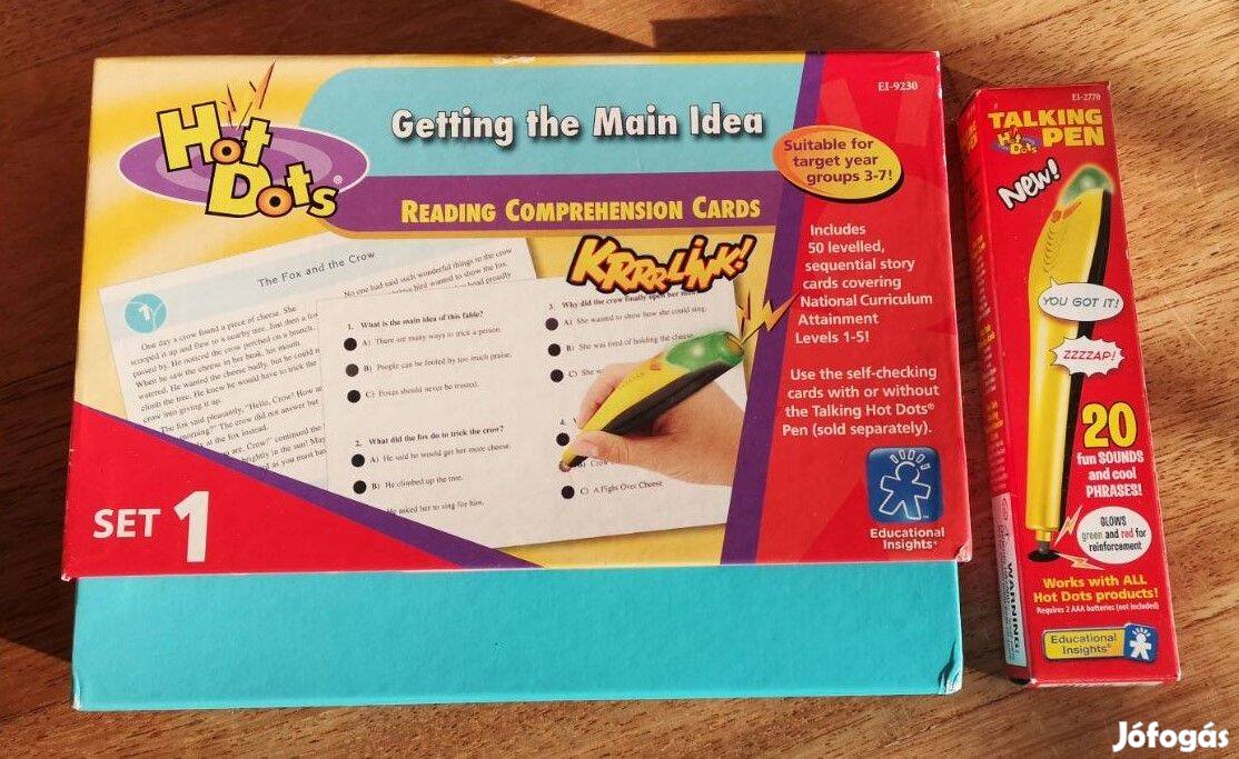 Új! Hot Dots Reading Comprehension Practice Cards - Getting the Main