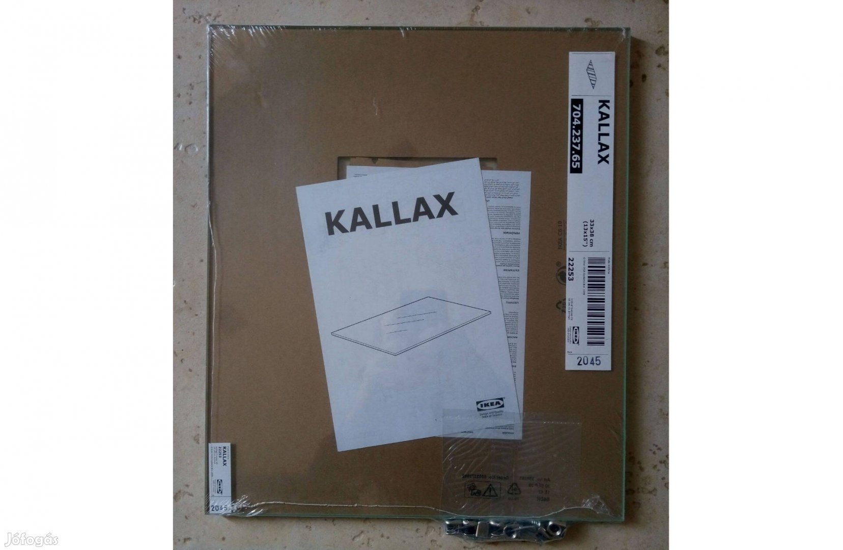 Új, Ikea Kallax üvegpolc, üveg polc 2 db-os csomag