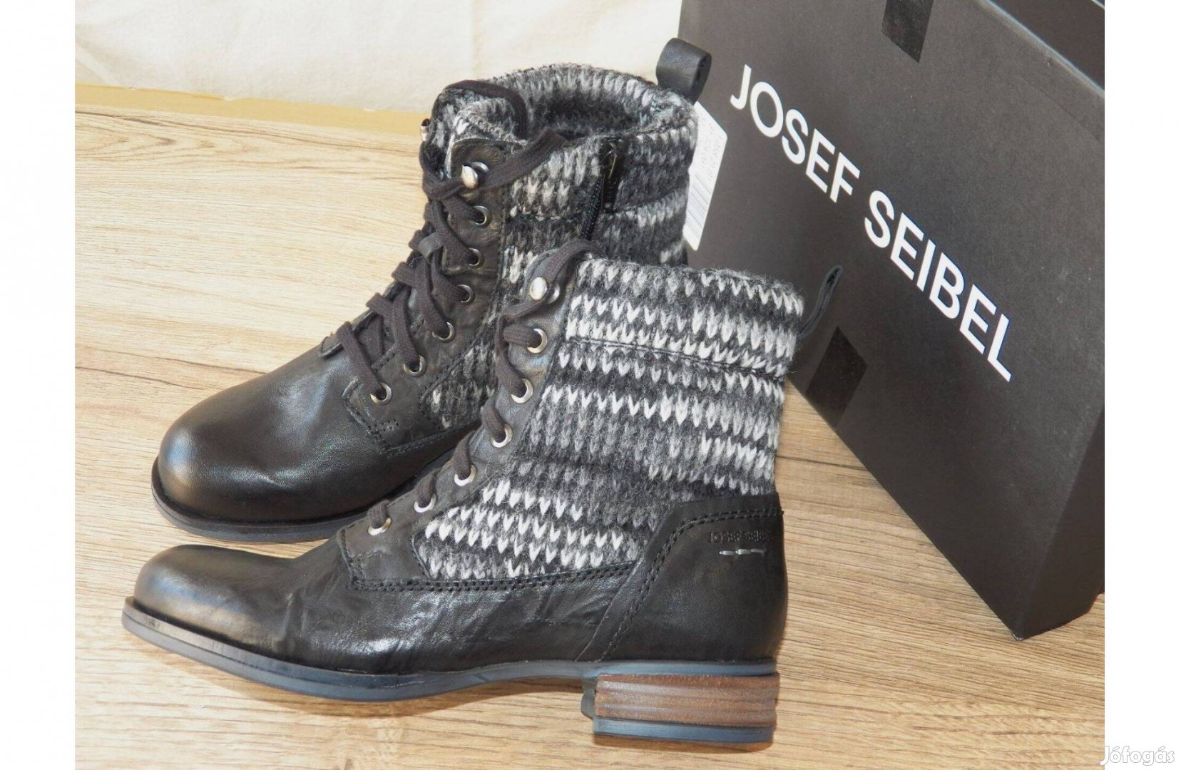 Új! Josef Seibel 37 37,5 melegen bélelt bőr bakancs