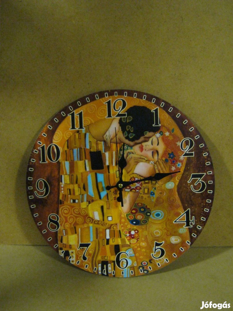 Új! Klimt falióra 30 cm The Kiss