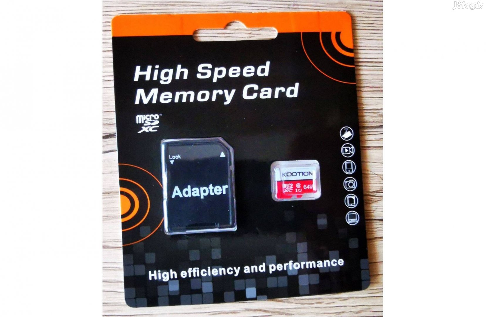 Új, Kootion 64GB Micro SD kártya 10. osztályú Uhs-1 Microsdxc( U1,C10)