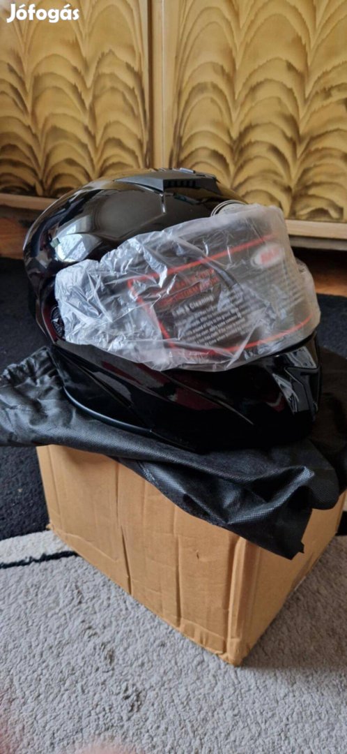 Új, L-XL-es, felnyitható bukósisak sötét plexivel+napszemüveggel