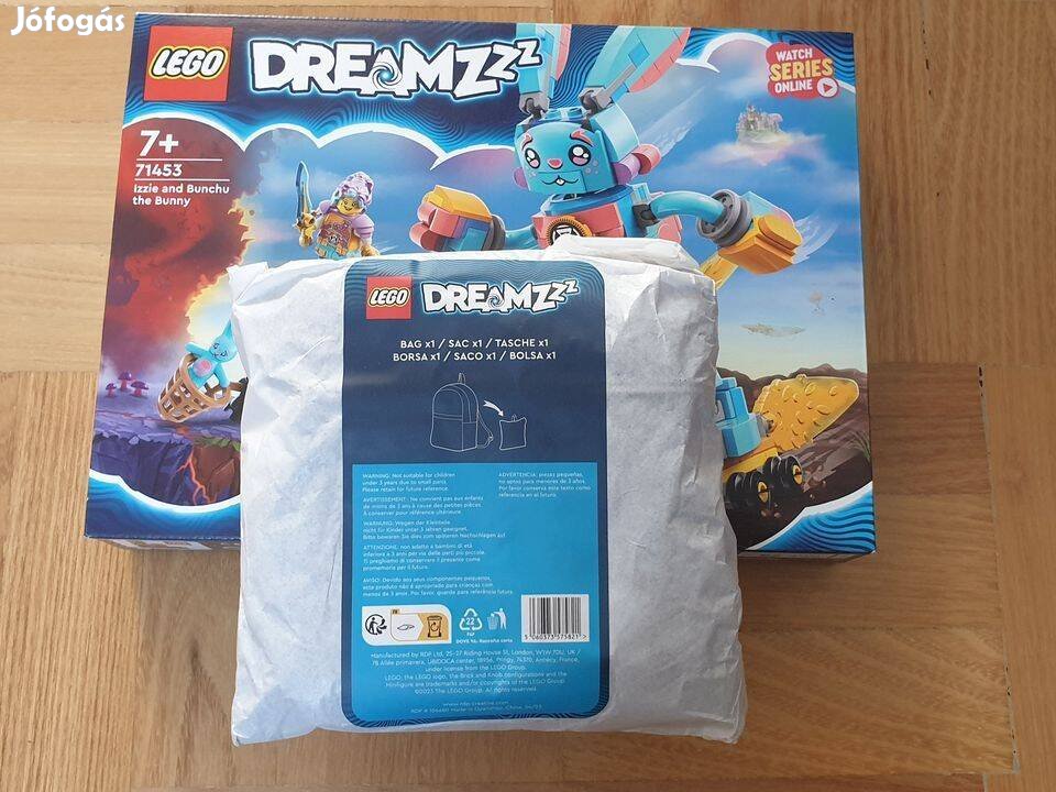 Új, Lego Dreamzzz - Izzie és Bunchu - 71453 és 628736 hátizsák