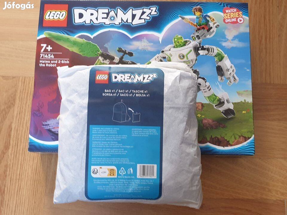 Új, Lego Dreamzzz - Mateo és Z-Blob a robot - 71454 és 62873 hátizsák