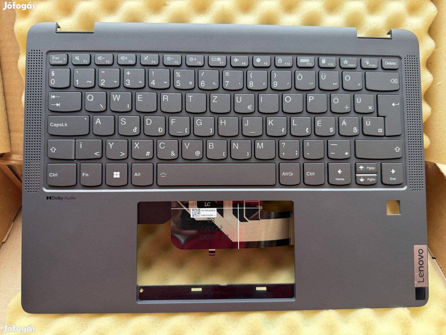 Új! Lenovo Flex 5-14ALC7 világítós magyar billentyűzet komplett 5CB1H7