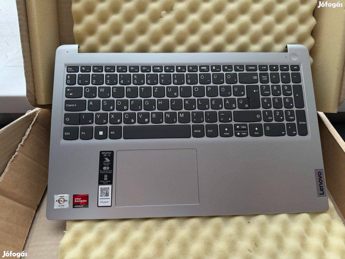 Új! Lenovo Ideapad 1-15AMN7 magyar billentyűzet palmrest 5CB1J51296