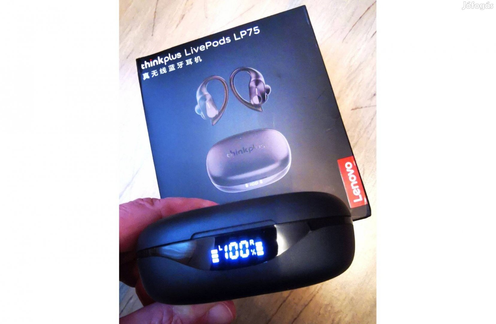 Új, Lenovo LP75 Bluetooth 5.3 fülhallgató töltőtokkal -50%!