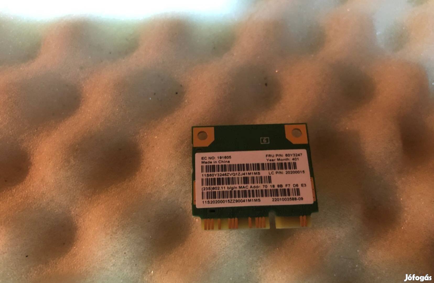 Új! Lenovo Thinkpad Wireless card FRU 60Y3247 Realtek RTL8188CE wifi w