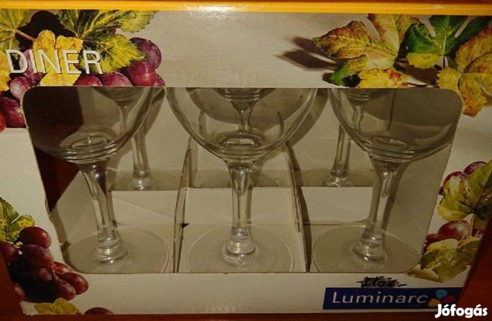 Új! Luminarc Signature 25 cl-es talpas pohár szett