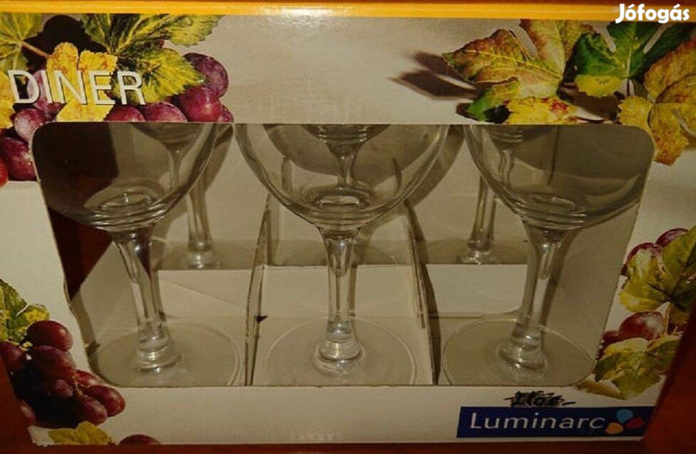Új! Luminarc Signature 25 cl-es talpas pohár szett
