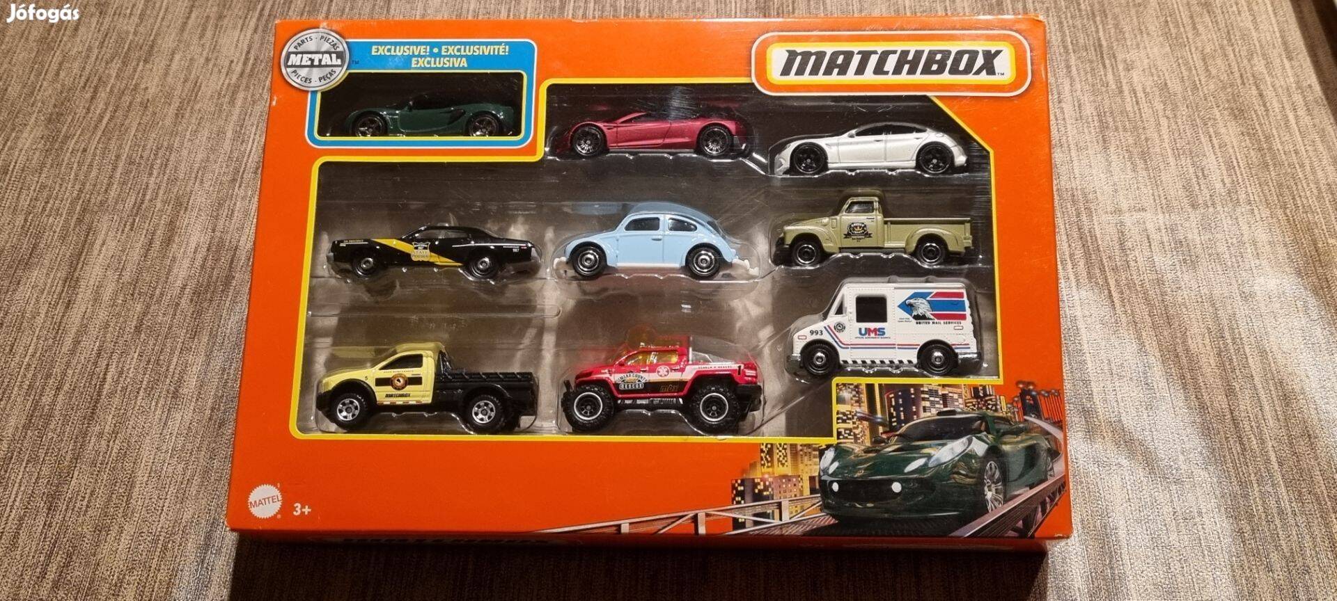 Új! Matchbox kisautók 9 db játék autó Tesla, Volkswagen, Lotus