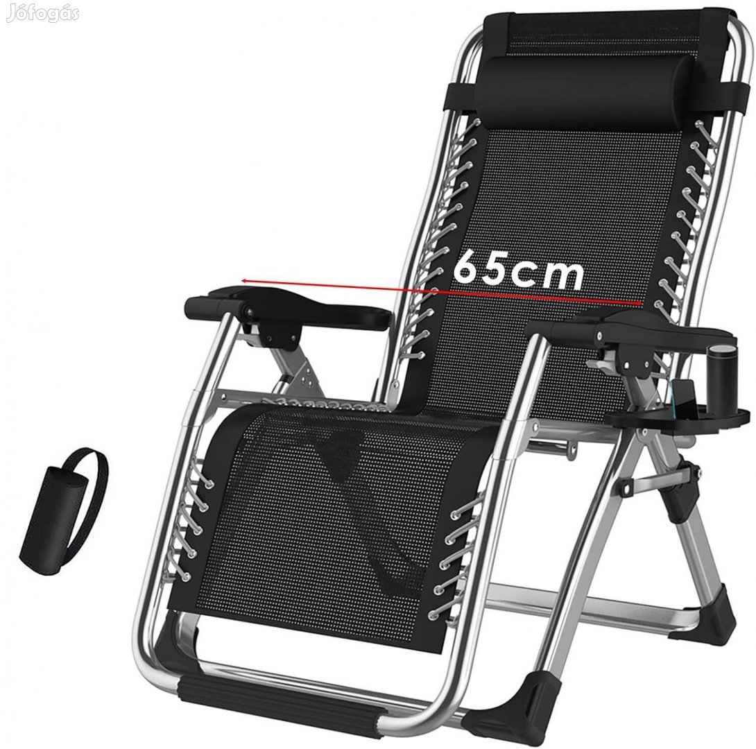 Új! Napozószék fejpárnával szürke