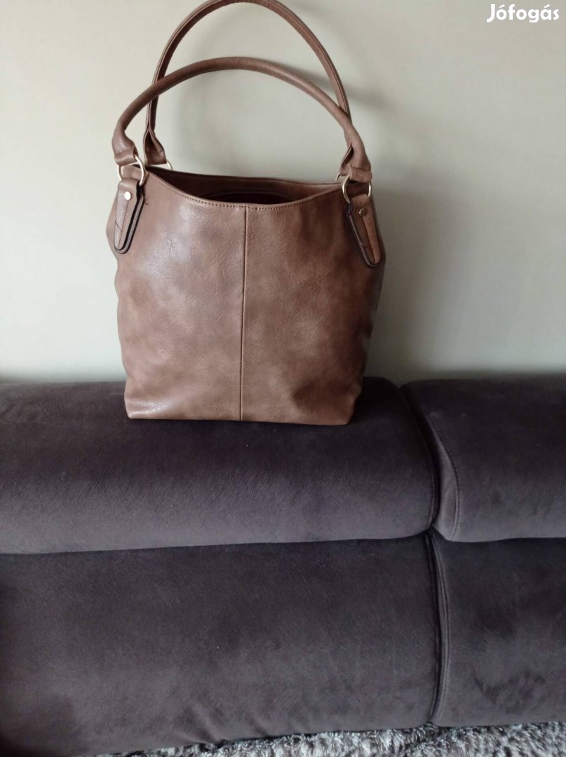Új! Női világos barna nagy pakolós táska 