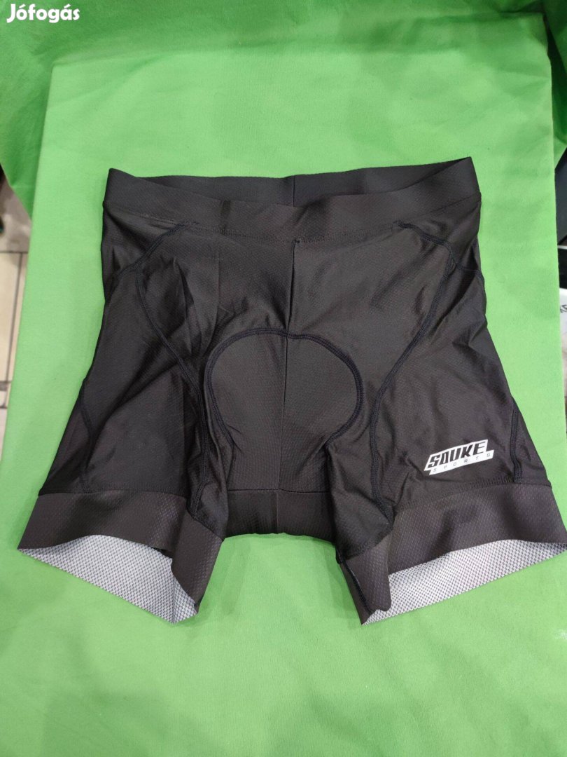 Új! Nwt Souke Sports férfi párnázott fekete spandex kerékpáros verseny