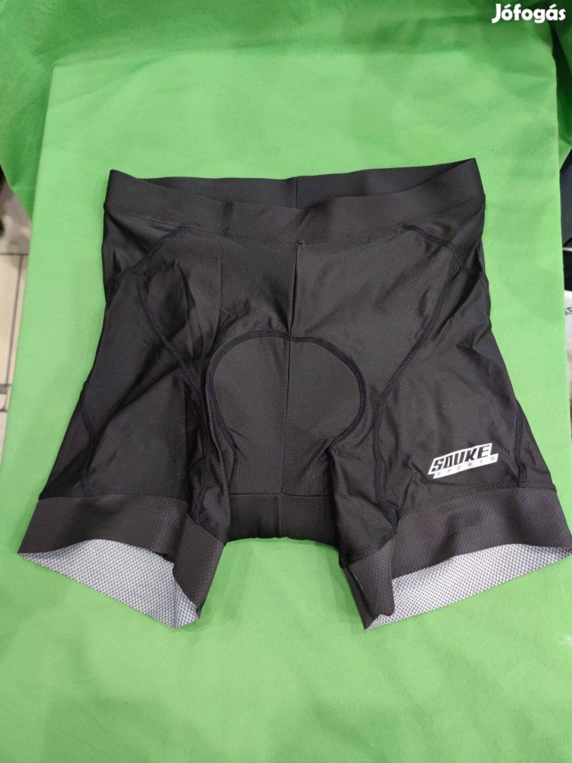 Új! Nwt Souke Sports férfi párnázott fekete spandex kerékpáros verseny