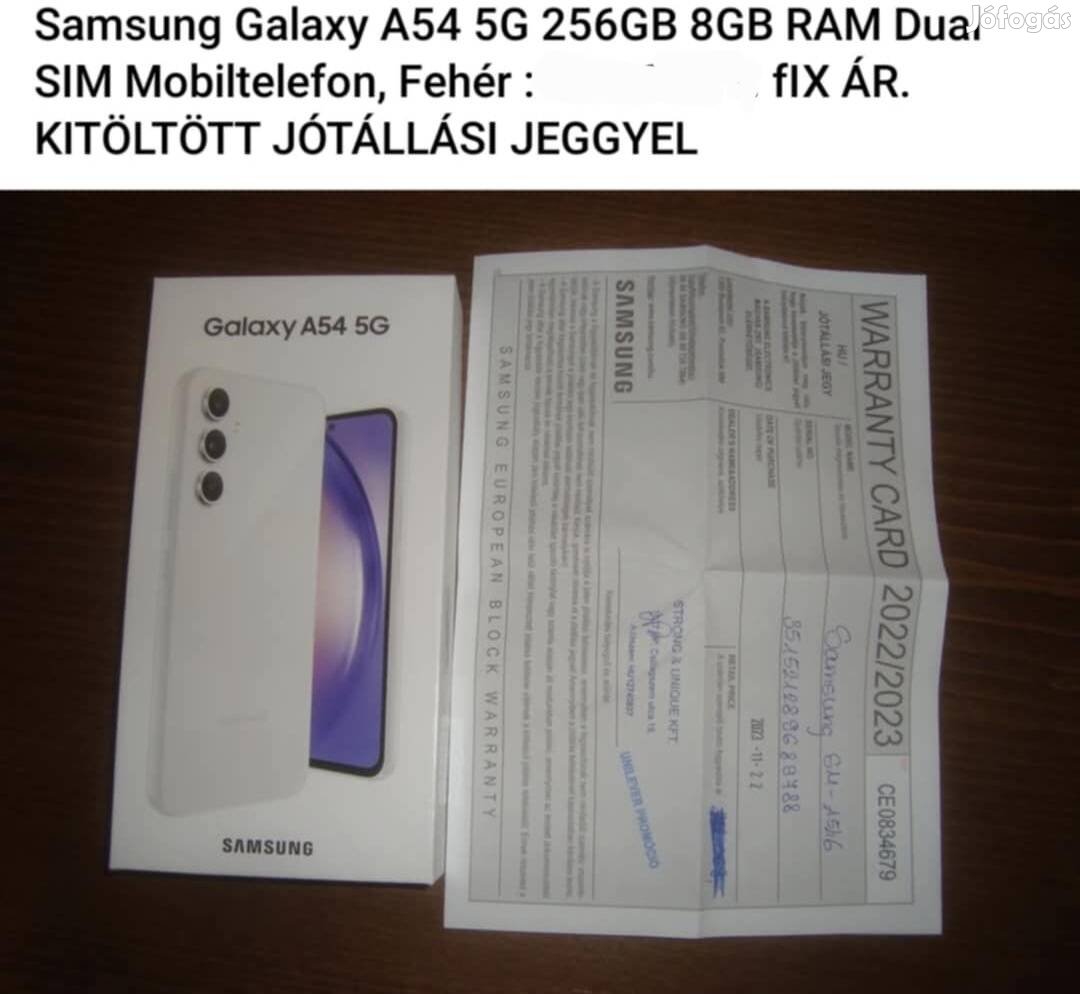 Új! Nyereményjátékon nyertem! Samsung Galaxy A54 8gb/256