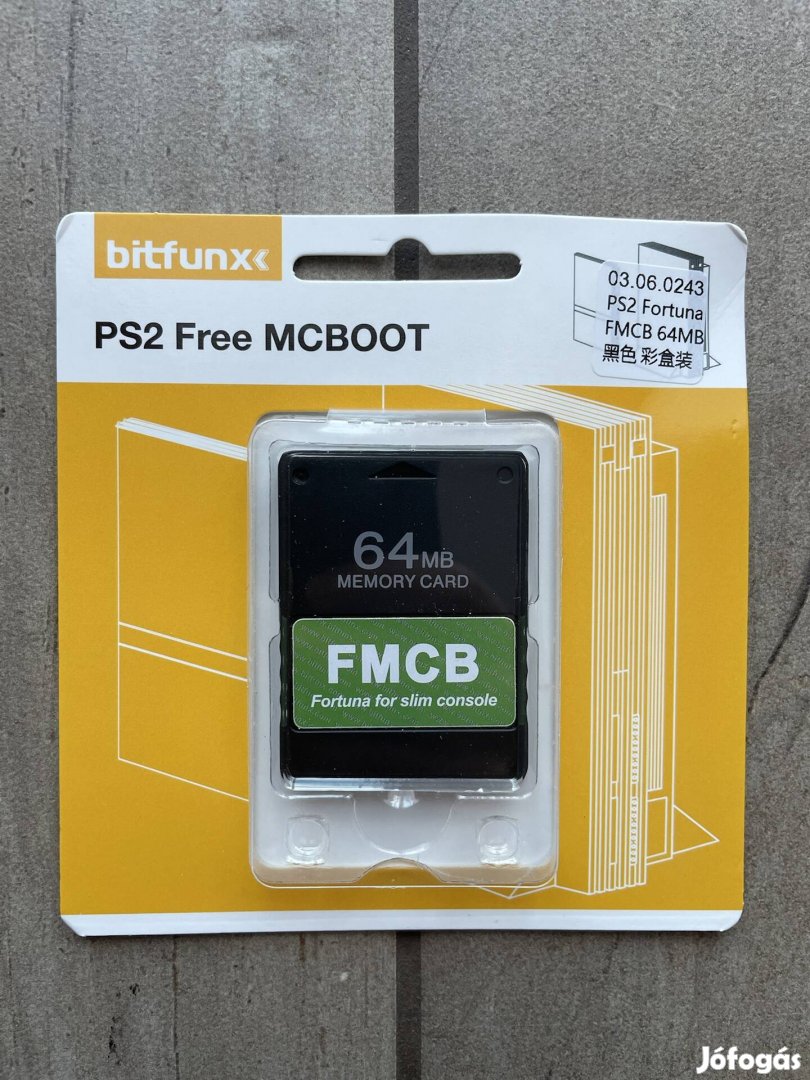 Új, PS2 Freemcboot Fortuna FMCB okosító kártya PS2 Slim