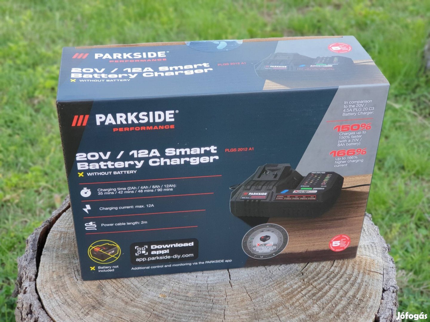 Új, Parkside smart akku töltő 20V 12A