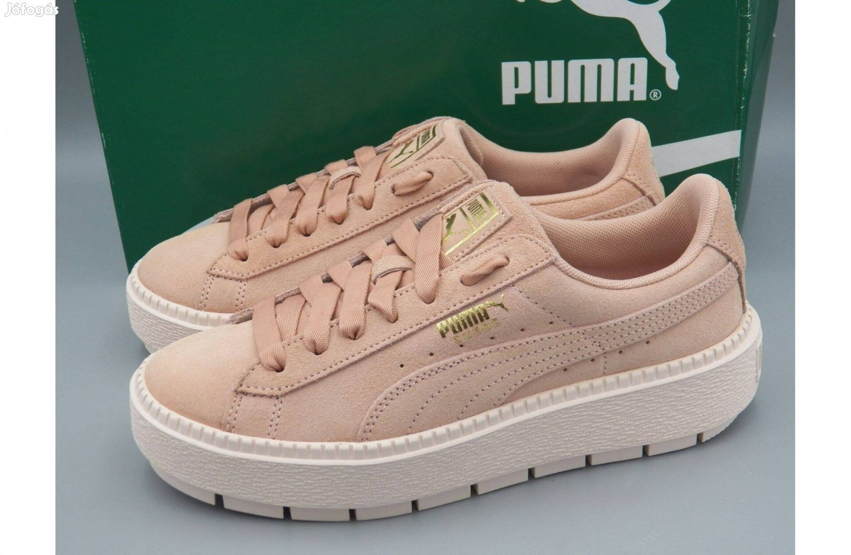 Új! Puma velúrbőr platform sportcipő, 38 -as