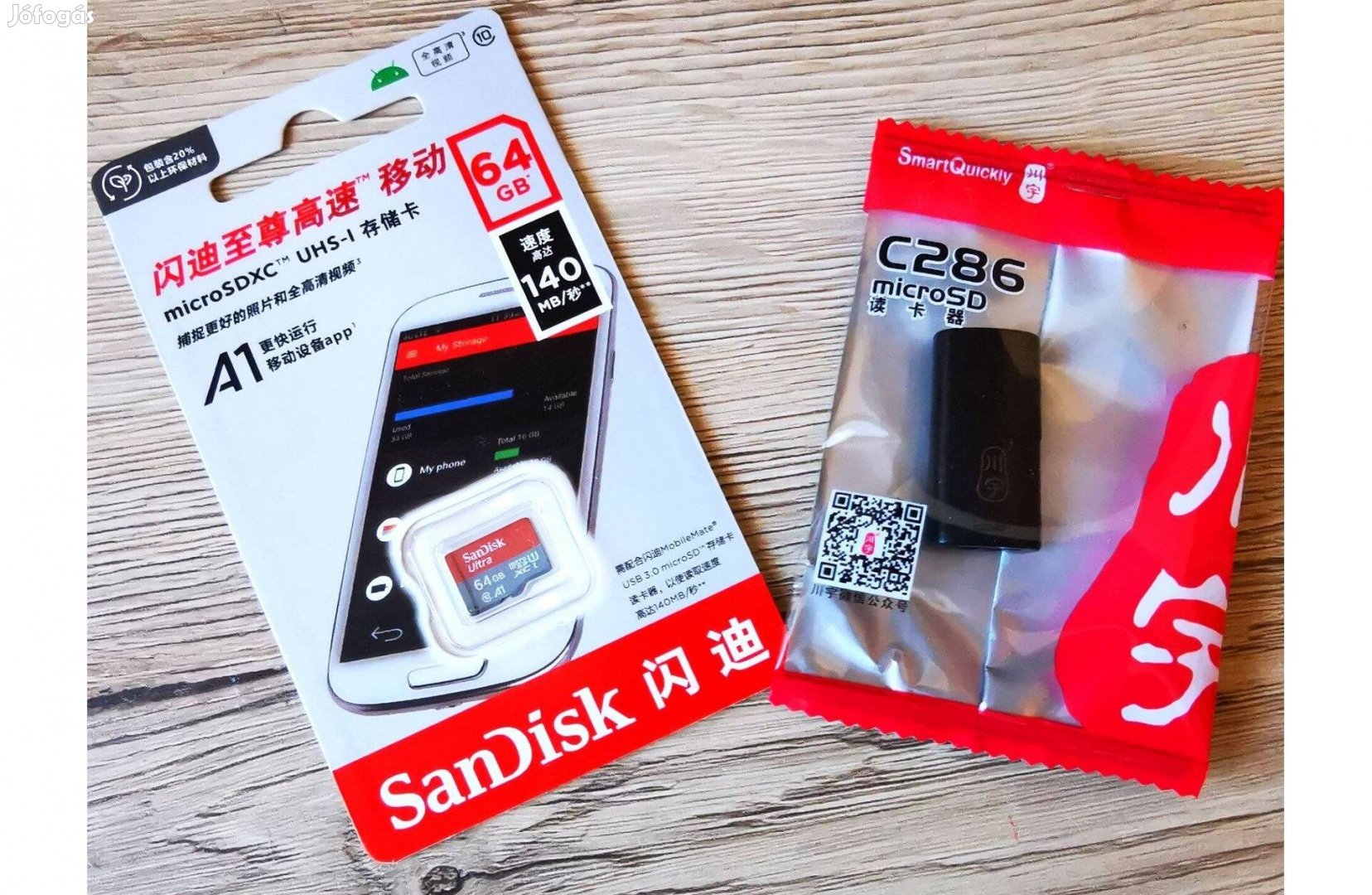 Új, Sandisk Ultra microsdxc kártya 64GB(140MB/s, A1, Class 10) -50%!