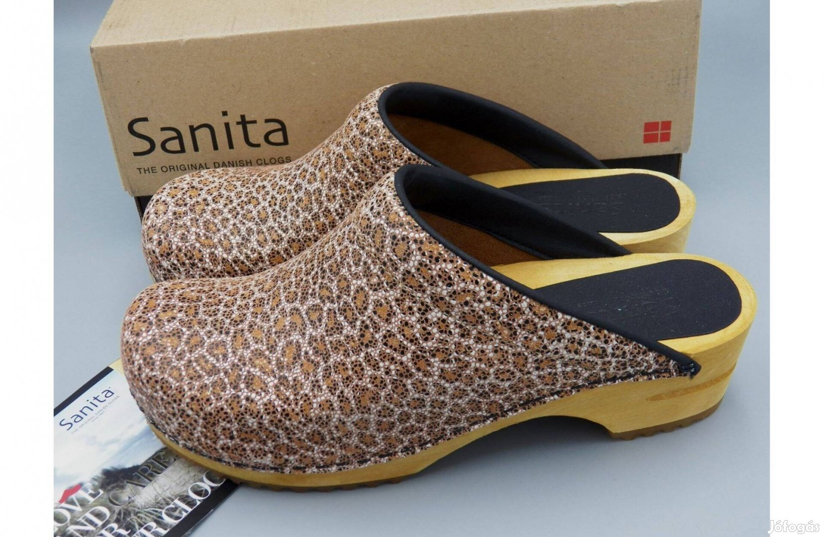 Új! Sanita bőr klumpa, 39 -es (fatalpú)