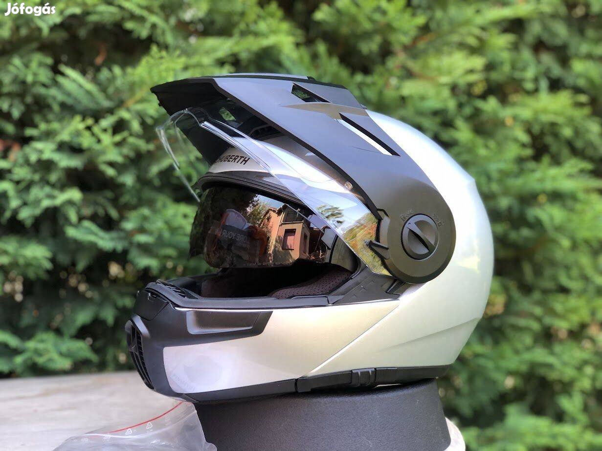 Új! Schuberth E1 bukósisak S-es, Schubert ezüst metál. Ingyen Foxpost!