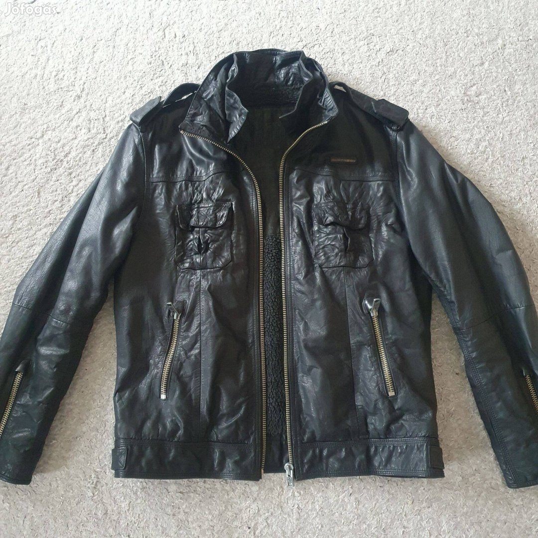 Új! Superdry Ryan Jacket férfi bőrdzseki, bélelt, 2XL