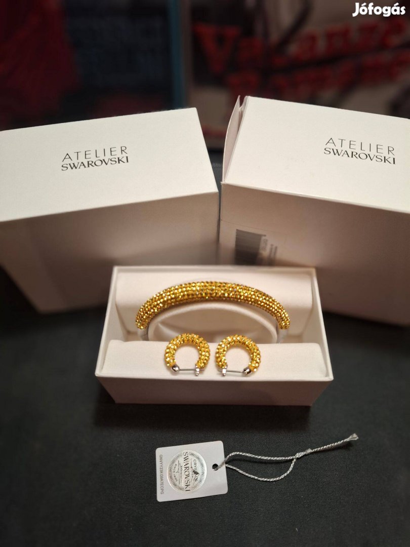 Új, Swarovski szett (karkötő + 2 db fülbevaló) M-es eladó