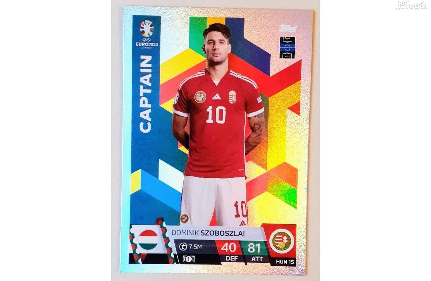 Új! Szoboszlai Dominik Magyarország Captain focis kártya Euro 2024