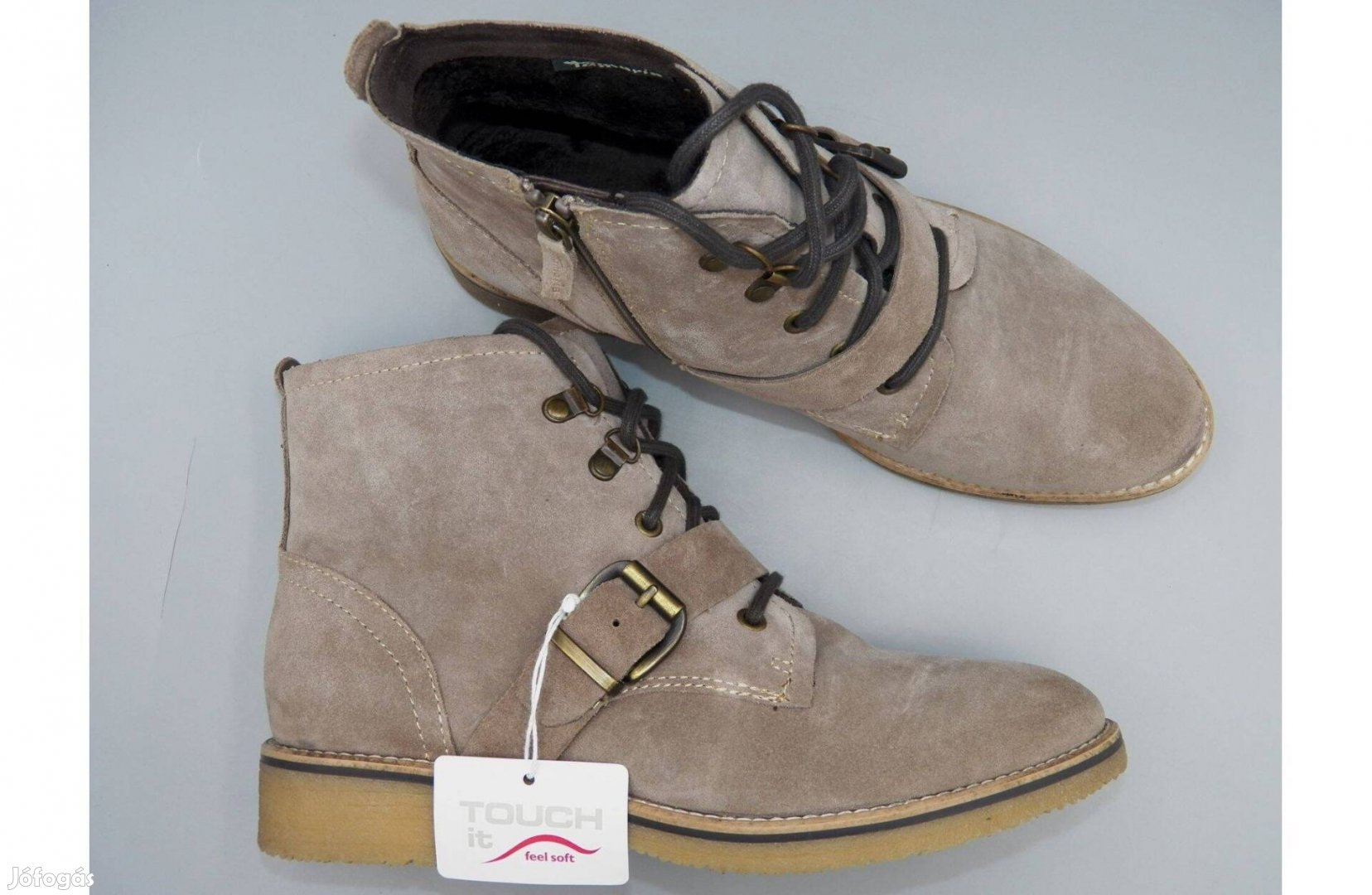 Új! Tamaris velúrbőr bakancs, 41 -es