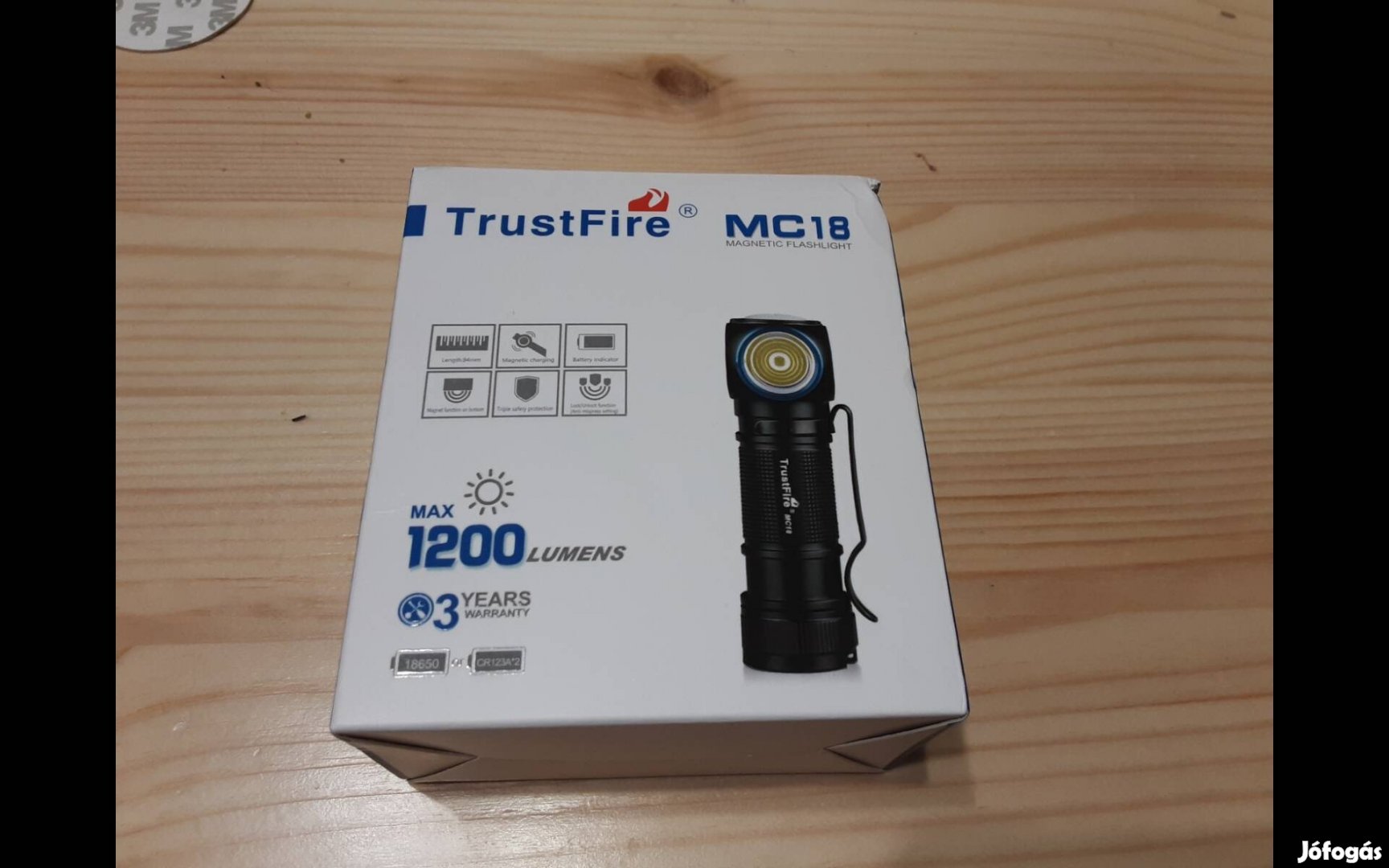 Új! Trustfire MC18 XP-L 1200 lumen Magnetic charge Led fejlámpa