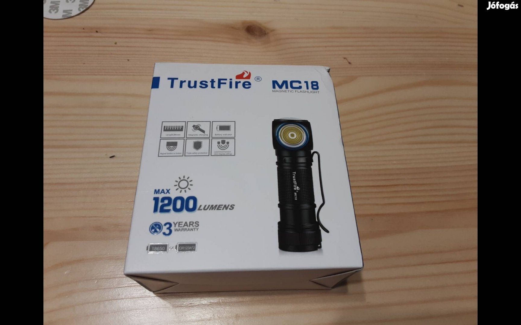 Új! Trustfire MC18 XP-L 1200 lumen Magnetic charge Led fejlámpa