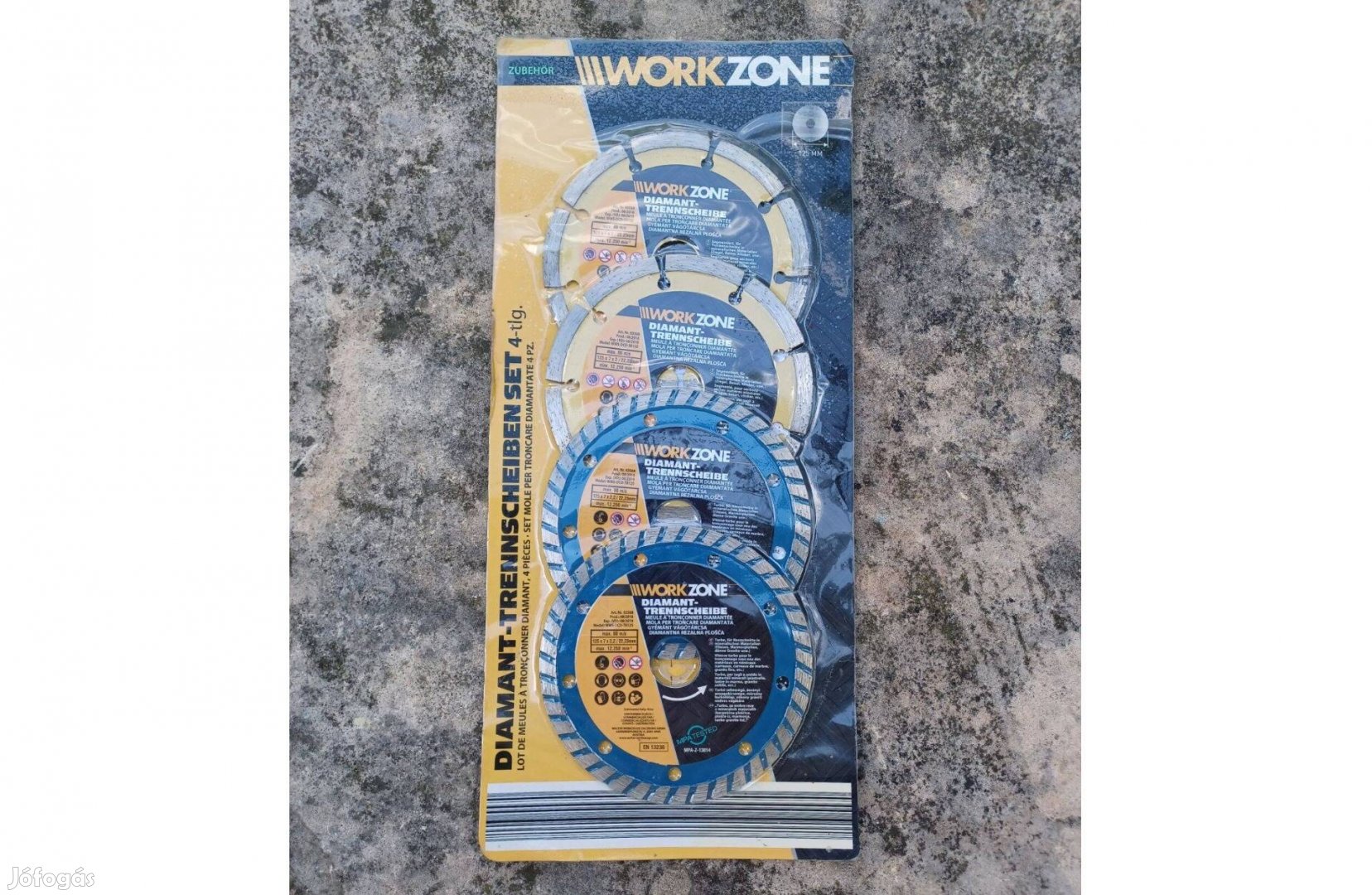 Új! Workzone gyémánt vágótárcsa flex korong készlet 125mm