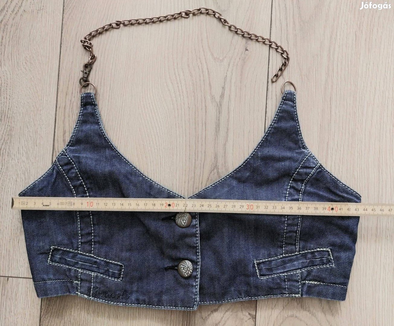 Új, XL-es láncos farmer mellény