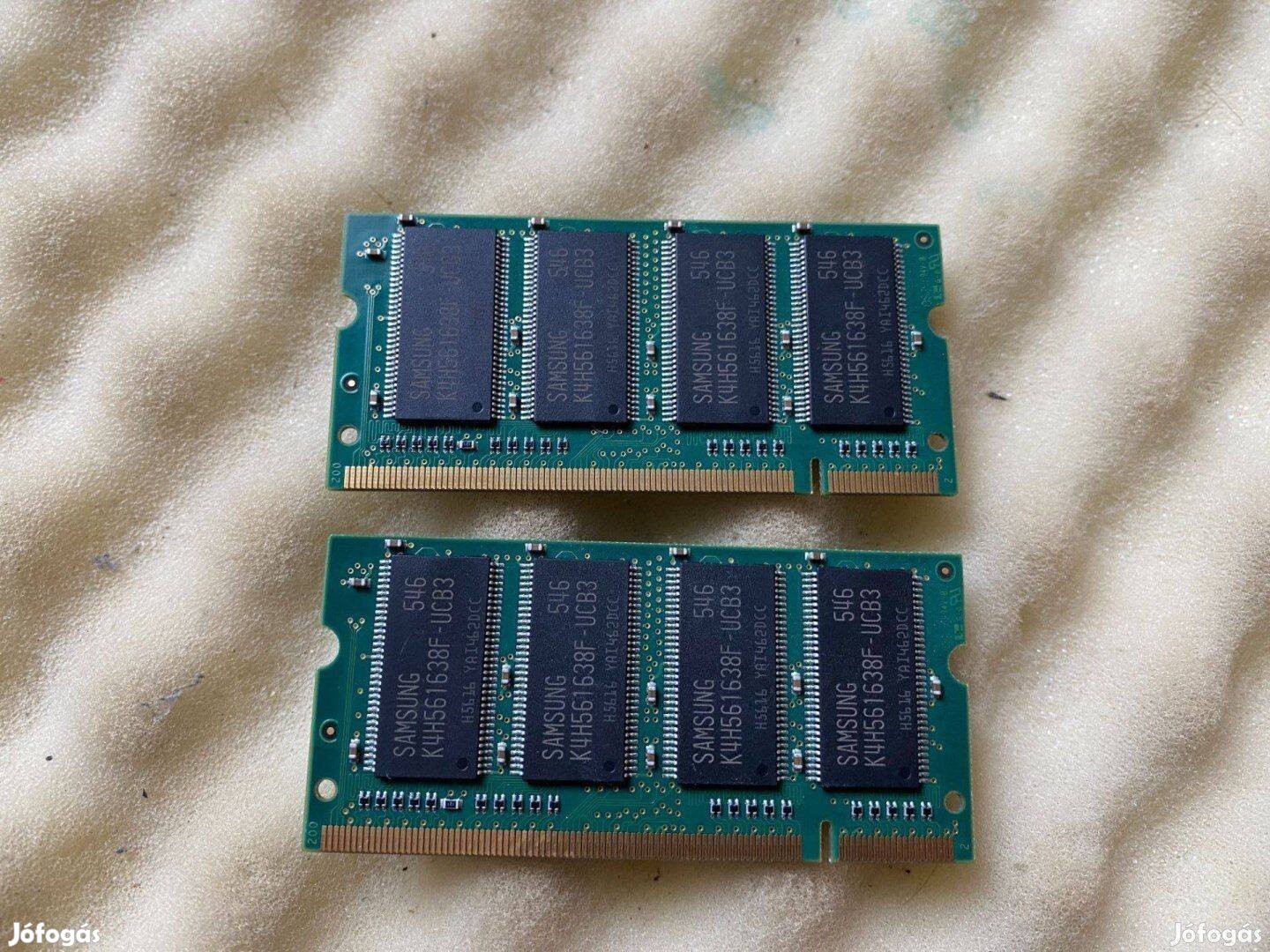 Új - 256MB DDR Samsung memória 2db összesn 512MB M470L3224FU