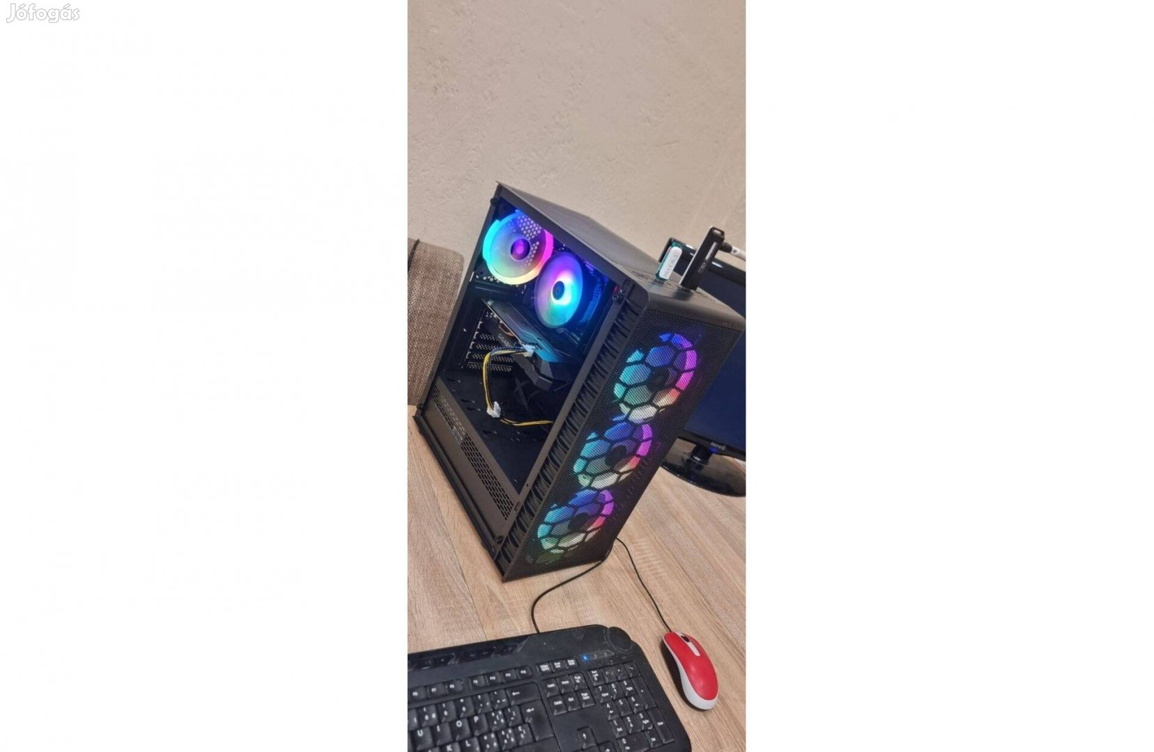 Új!! 4K UHD Ryzen 5 5600 Gamer PC 16Gb DDR4 3200 512GB Nvme SSD AMD RX