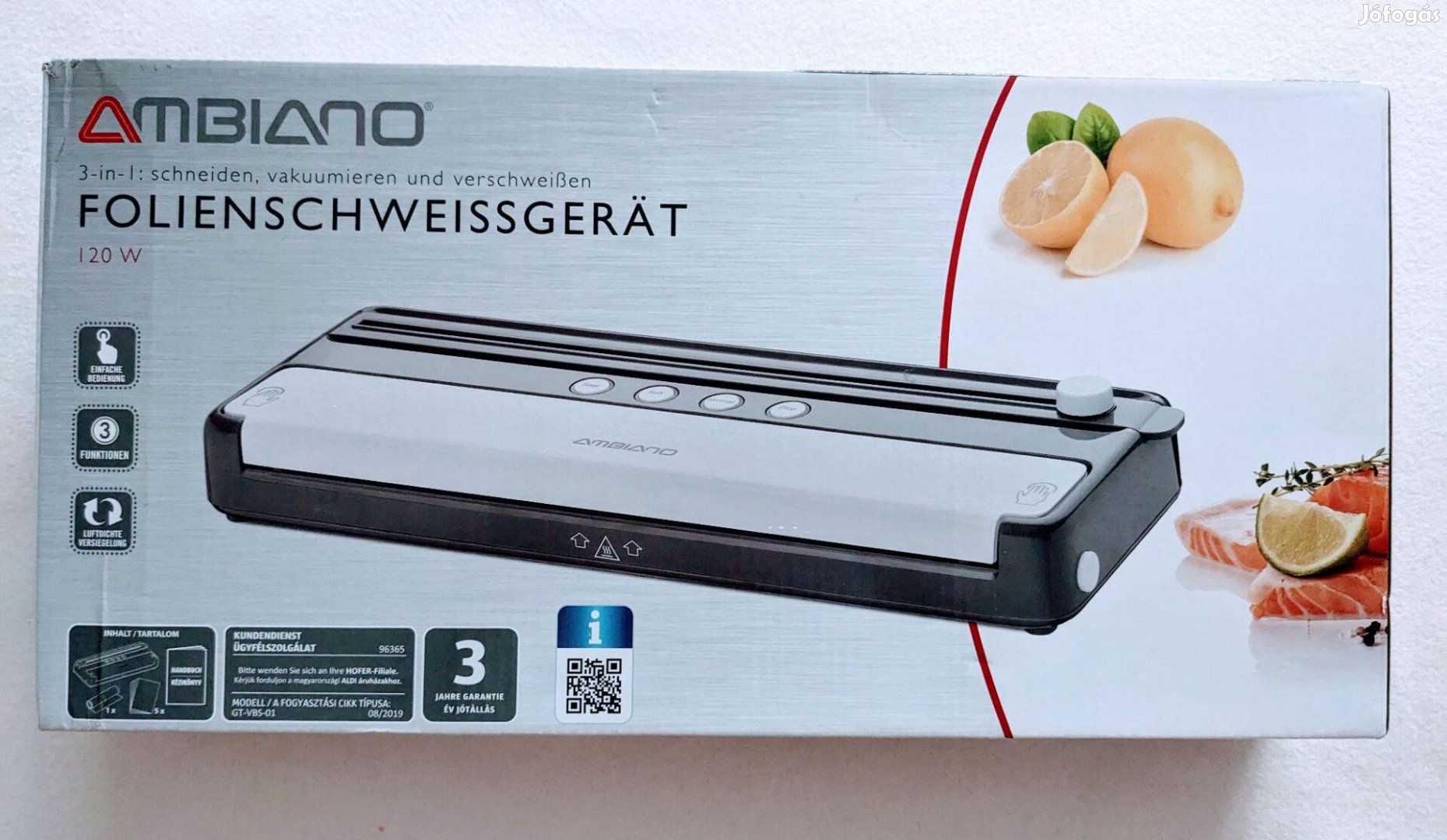 Új & Bontatlan! Ambiano vákuumos fóliahegesztő - csomagológép! 220V