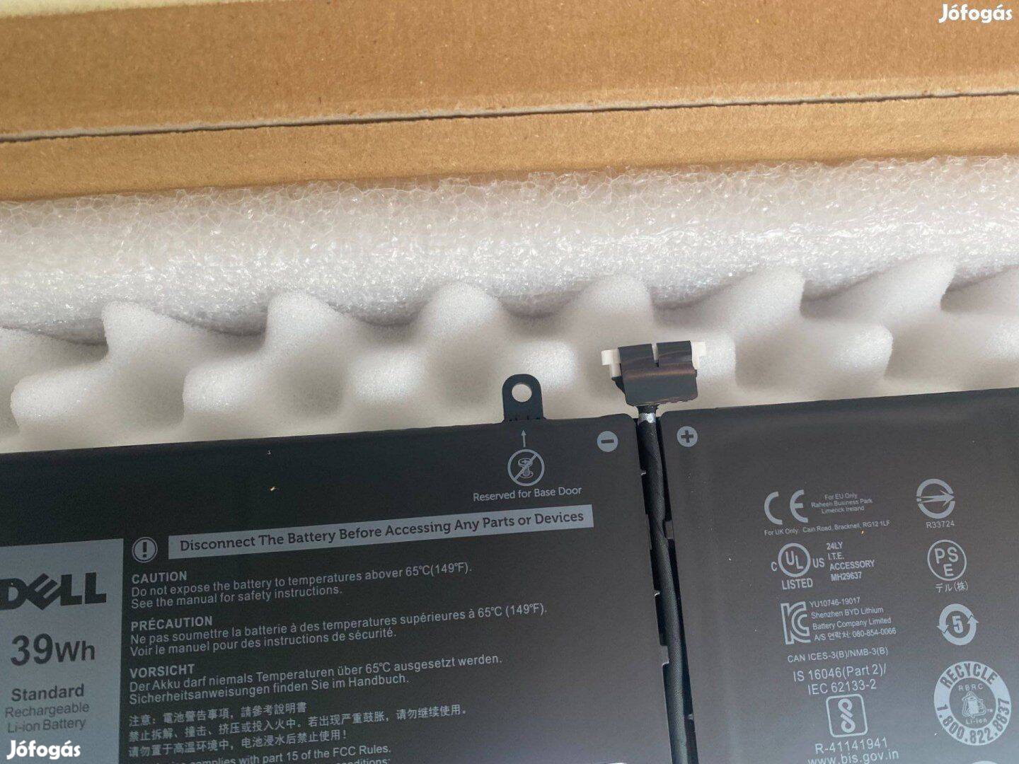 Új - Dell Latitude 7310 7410 akkumulátor 39whr 35J09 Yj9RP 0Yj9RP