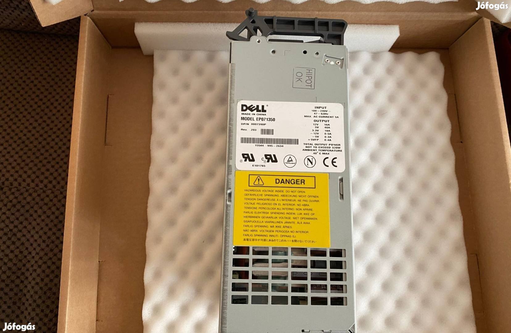 Új - Dell Poweredge 4300 4400 6300 6400 táp tápegység 320W EP071350 73