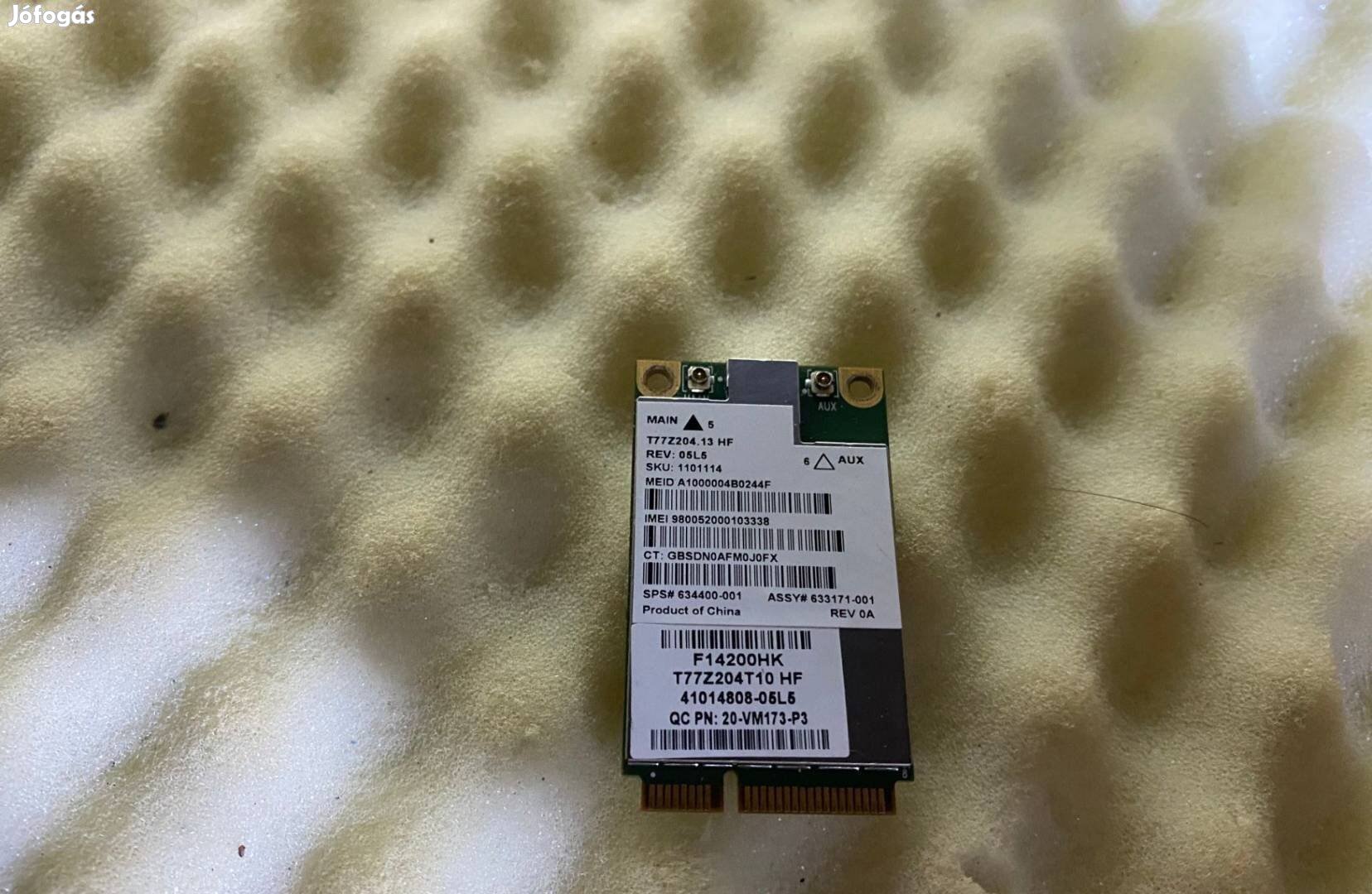 Új - HP Qualcomm Gobi3000 MC8355 Pcie HSDPA Evdo 3G modem 634400-001