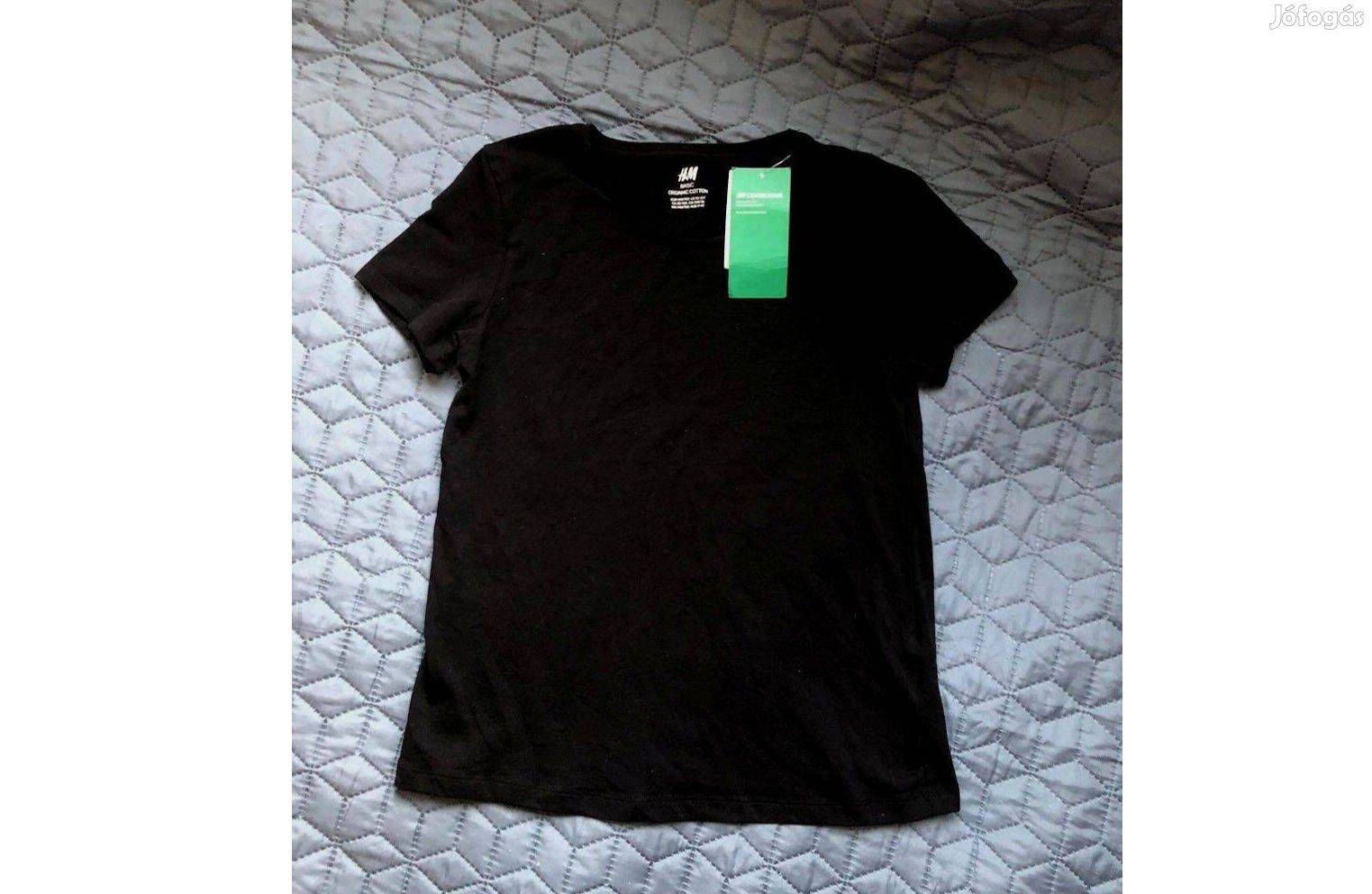 Új - H&M fekete póló (146 - 152 méret ) fiú, lány