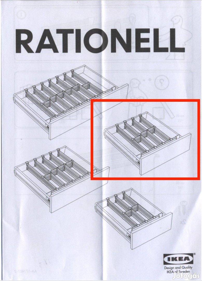 Új - IKEA Rationell fiókrendező 2db